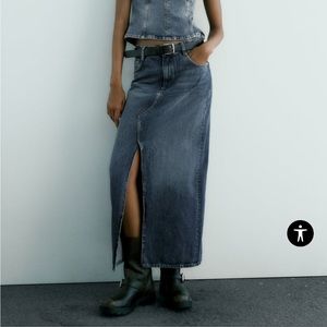 Zara Midi Denim Skirt